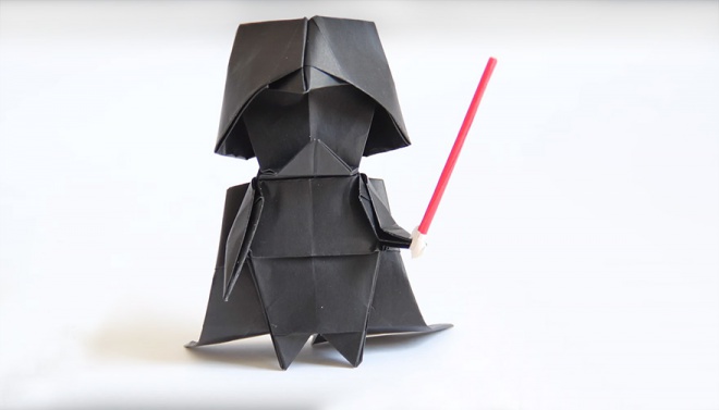 DIY Darth Vader origami