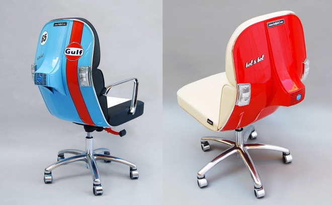 Régi Vespakból modern irodai székek