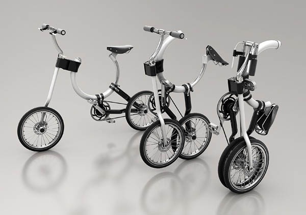 Modern összecsukható bicikli
