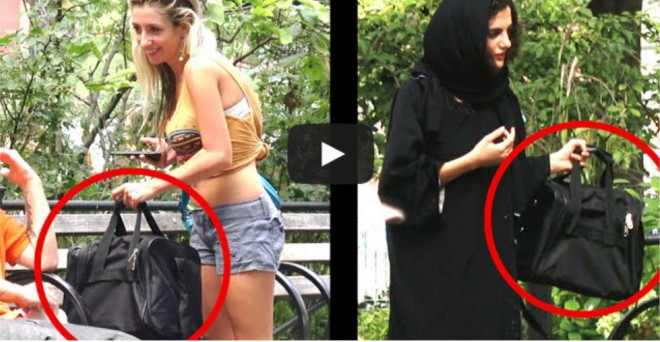 Te vigyáznál egy muszlim nő táskájára? - Megdöbbentő videó!